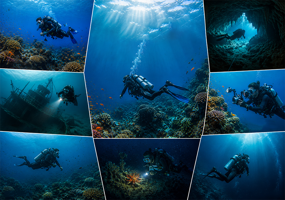 Diving activity in red sea