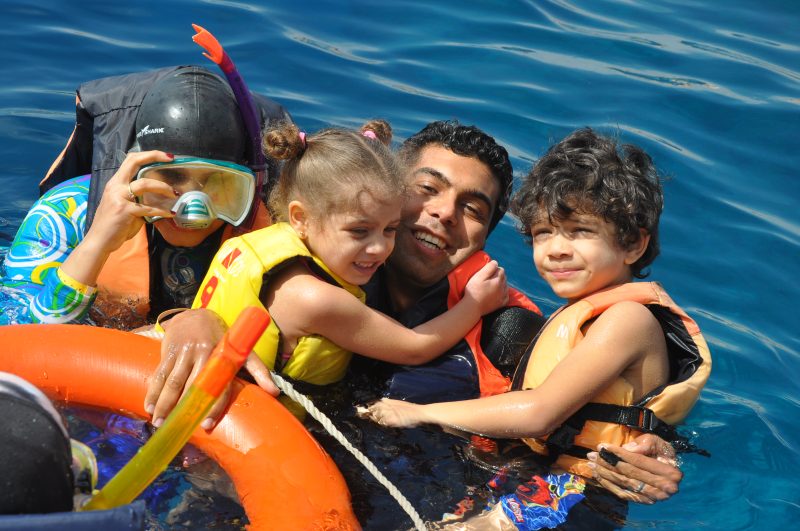 Kids snorkeling